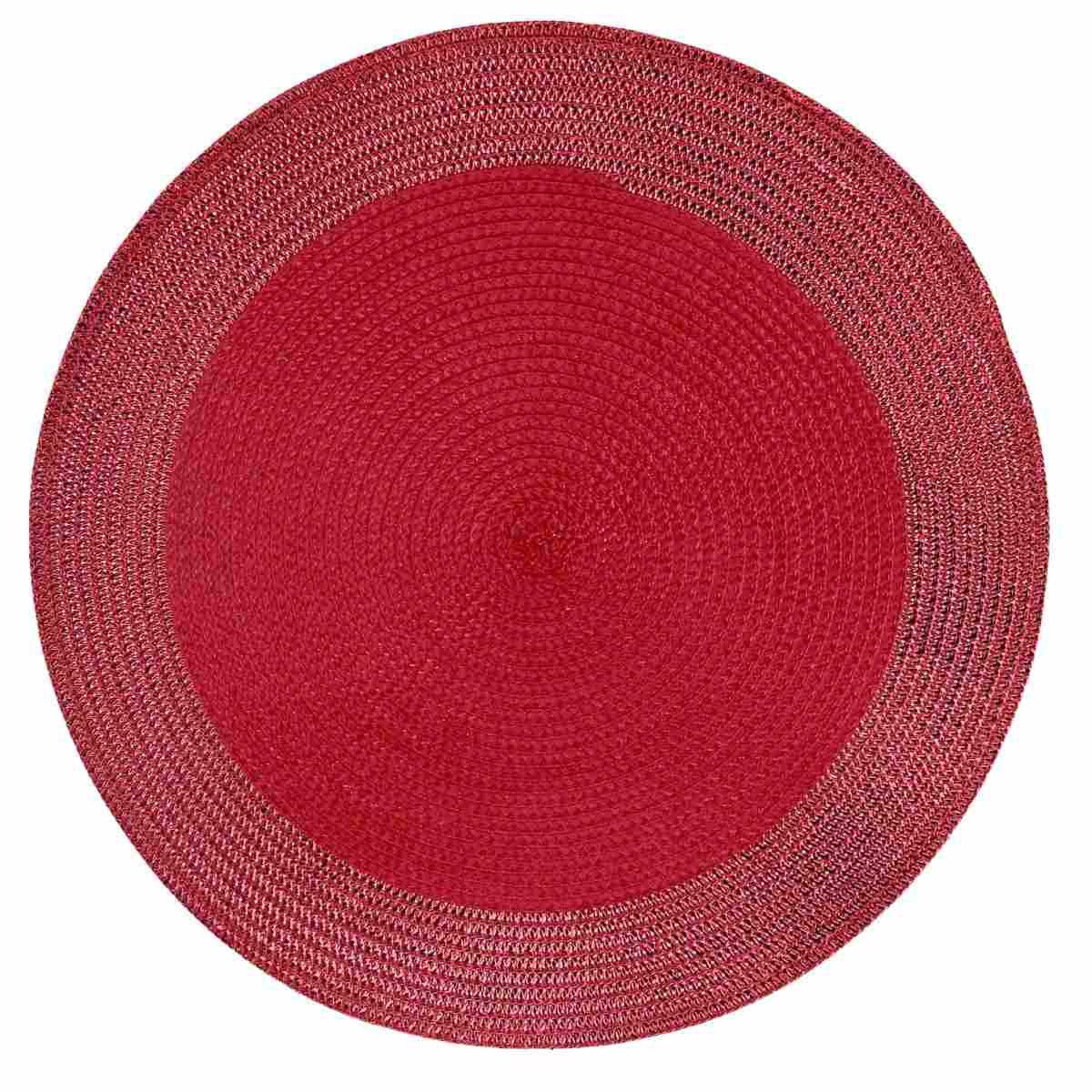 Tovaglietta Natalizia Sottopiatto PVC Rosso cm.Ø38 |Vacchetti