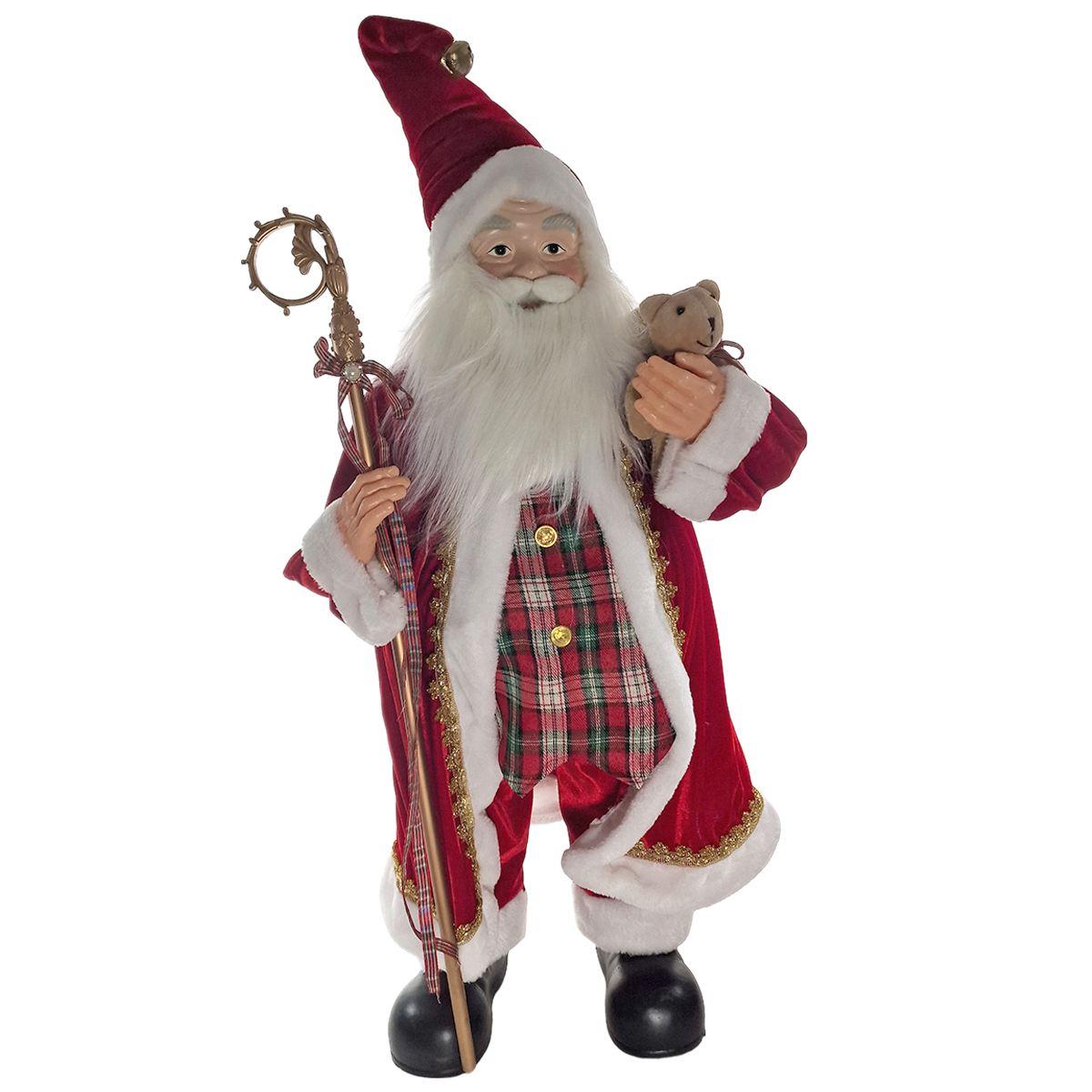 Babbo natale in tessuto 80 cm