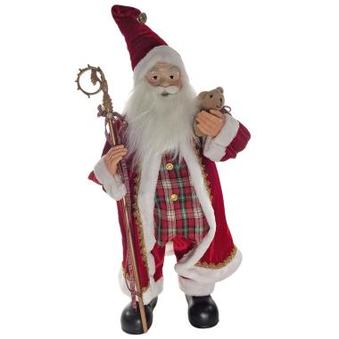 Babbo natale in tessuto 80 cm