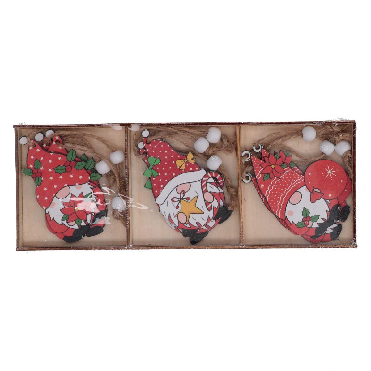 Babbo natale legno Set 8 pz
