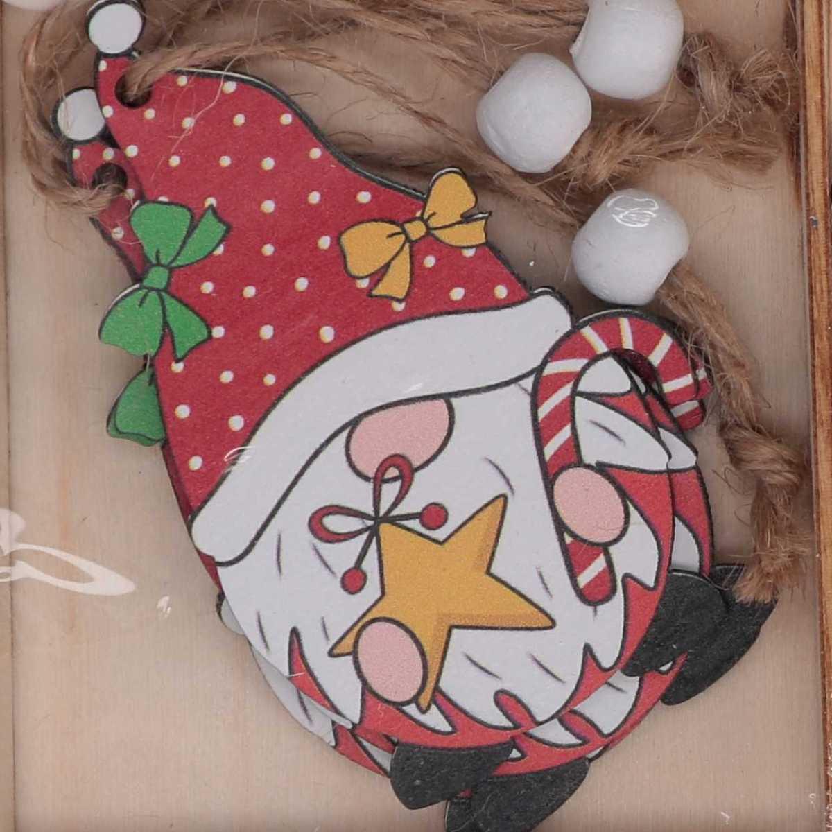 Babbo natale legno Set 8 pz