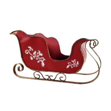 Slitta metallo rossa 35 x 17 x 20 cm