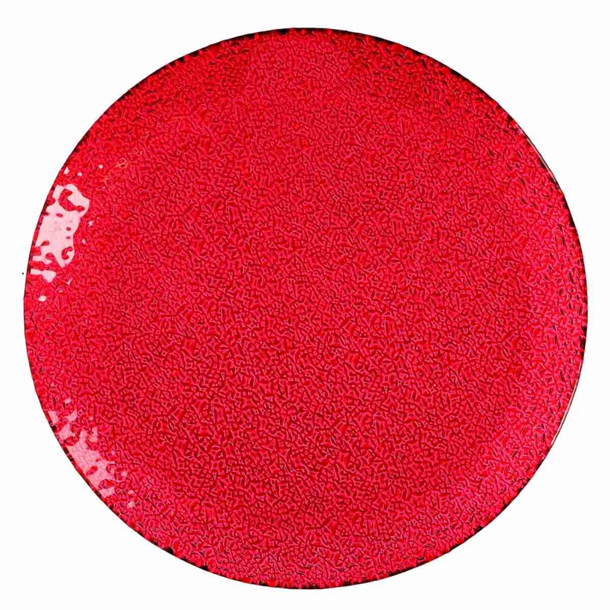 Piatto Tavola Vetro Rosso cm.Ø20 |Vacchetti
