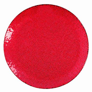 Piatto Tavola Vetro Rosso cm.Ø20 |Vacchetti