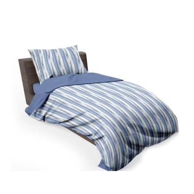 Lenzuola singole 1 piazza riviera blu rattan Set 3 pz