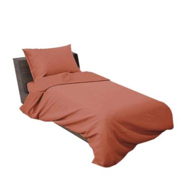 Lenzuola singole 1 piazza arancione ginger Set 3 pz