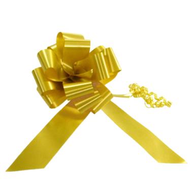 Coccarda flash grande oro opaca 5 cm