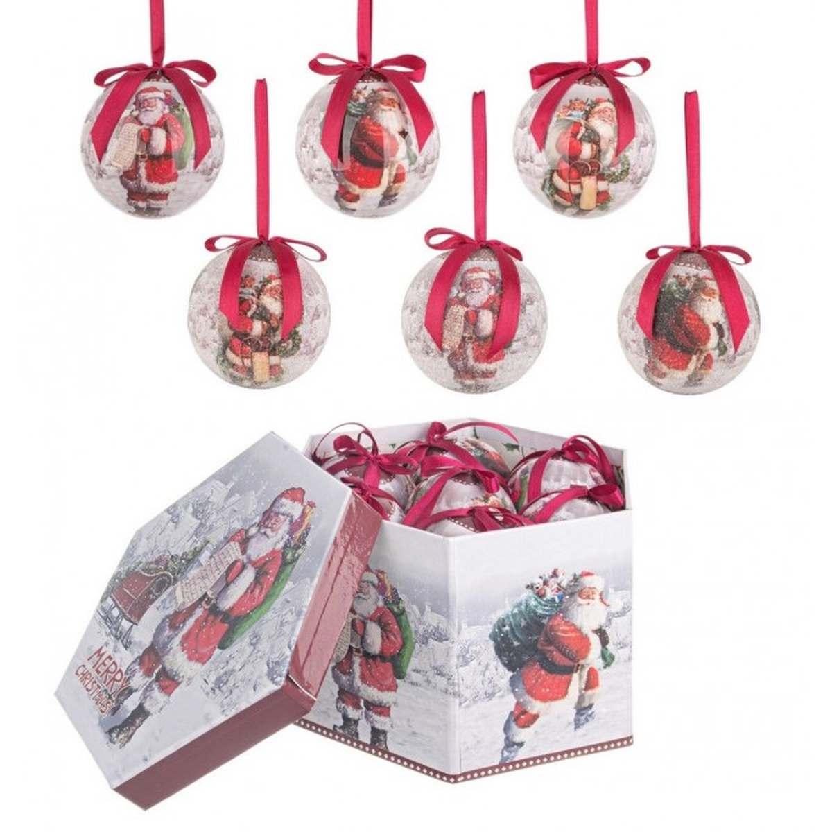 Pallina natalizia joyful babbo natalizia Set 14 pz