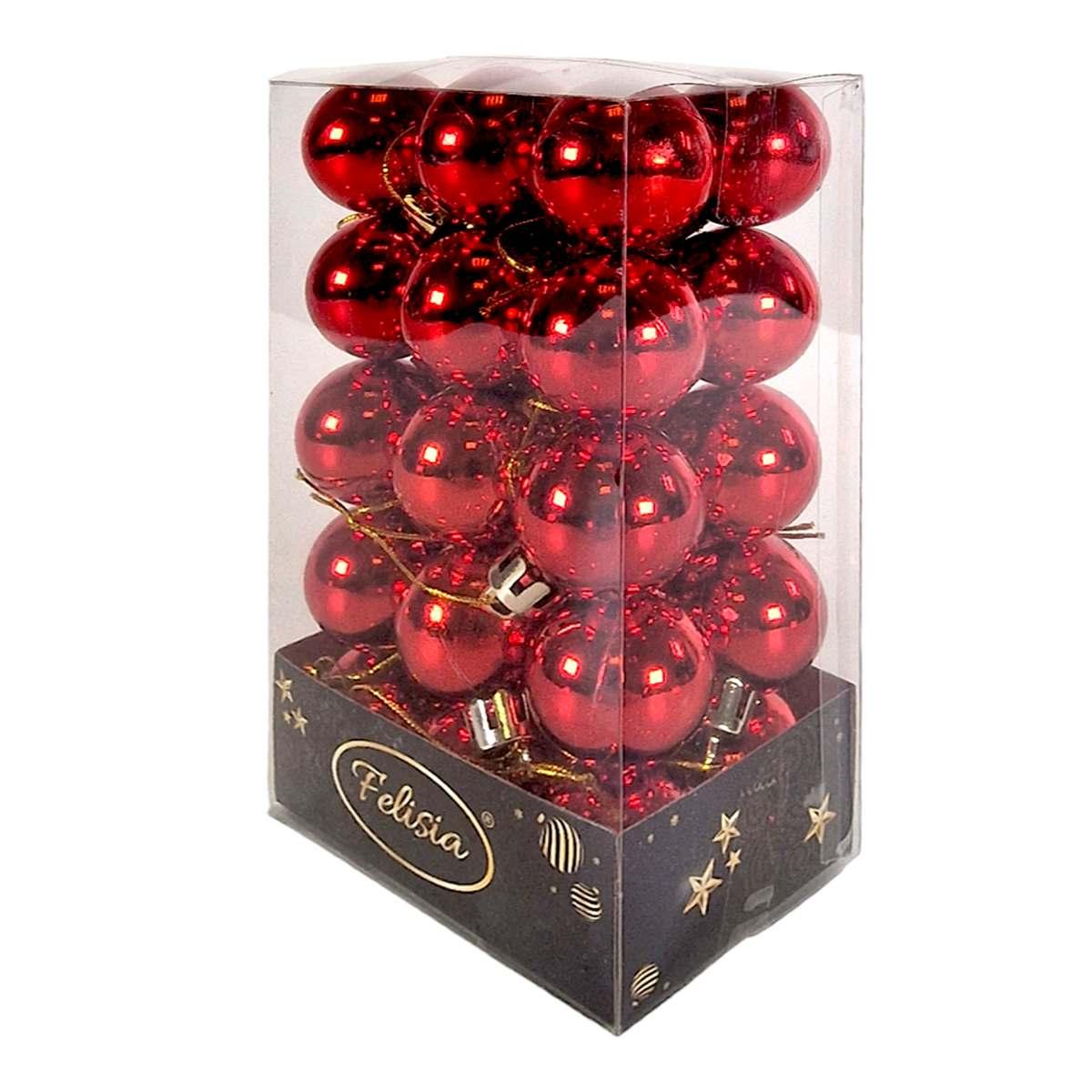 Pallina natalizia rosse Set 30 pz