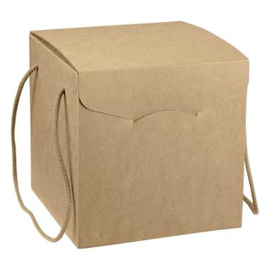 Scatola natale cartone beige 24,5 x 24,5 x 18 cm