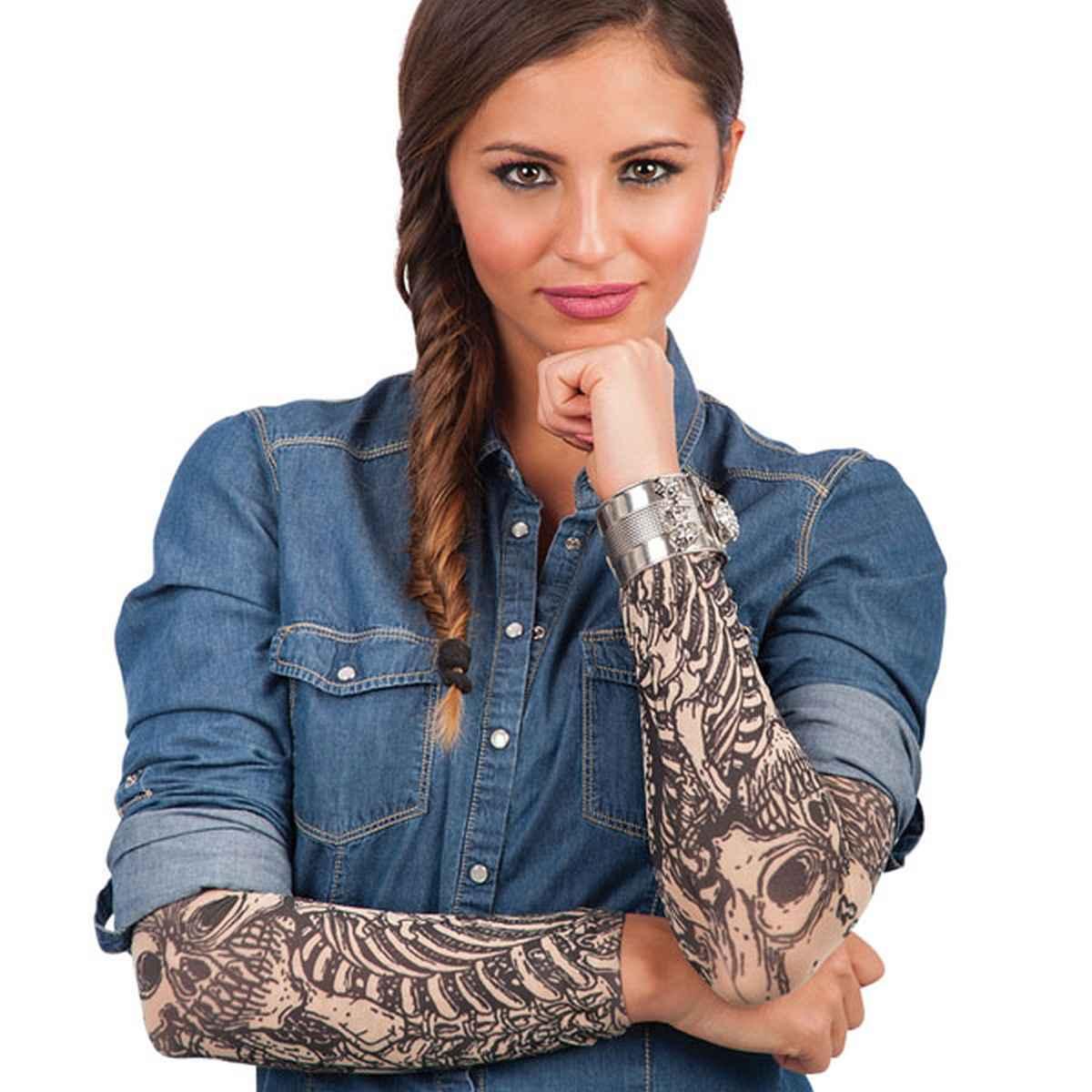 Manica tatuata scheletro Set 2 pz
