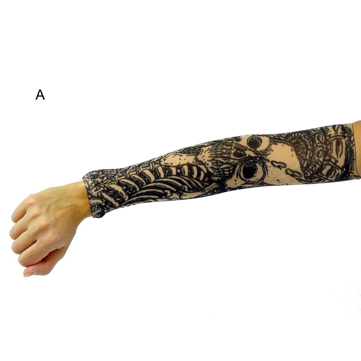 Manica tatuata scheletro Set 2 pz