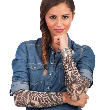 Manica tatuata scheletro Set 2 pz