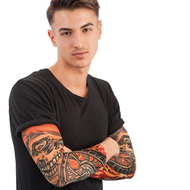 Manica tatuata fiamme