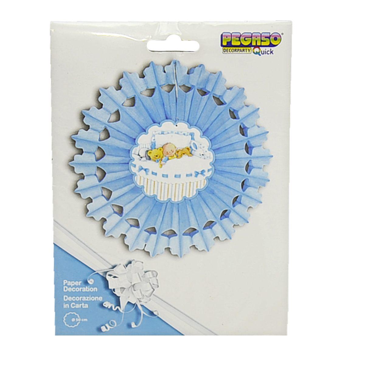 Festone party rosone azzurro