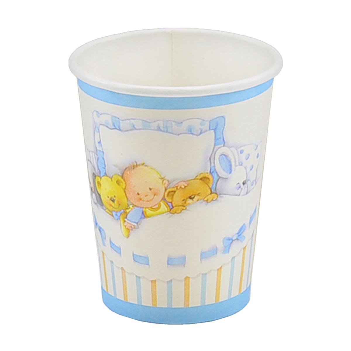 Bicchiere carta azzurro cc 200 10 pz