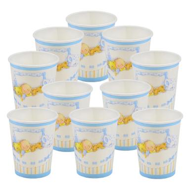 Bicchiere carta azzurro cc 200 10 pz