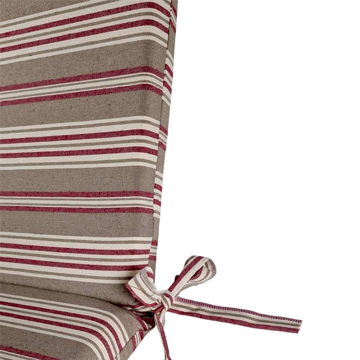 Cuscino sdraia rayur teflon righe bordeaux 95 x 45 x 5 cm