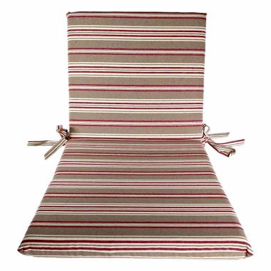 Cuscino sdraia rayur teflon righe bordeaux 95 x 45 x 5 cm