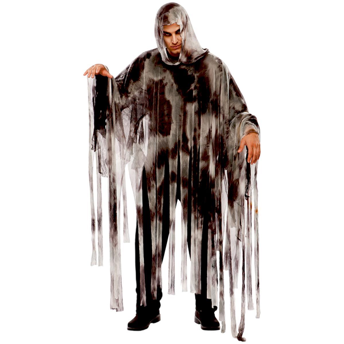 Poncho stracciato cappuccio