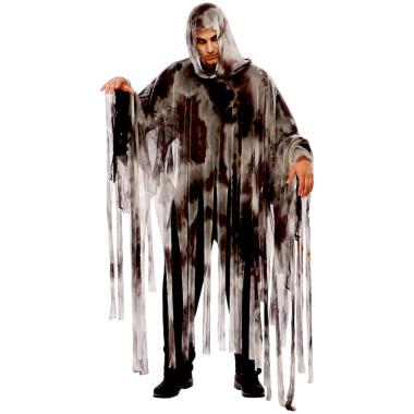 Poncho stracciato cappuccio