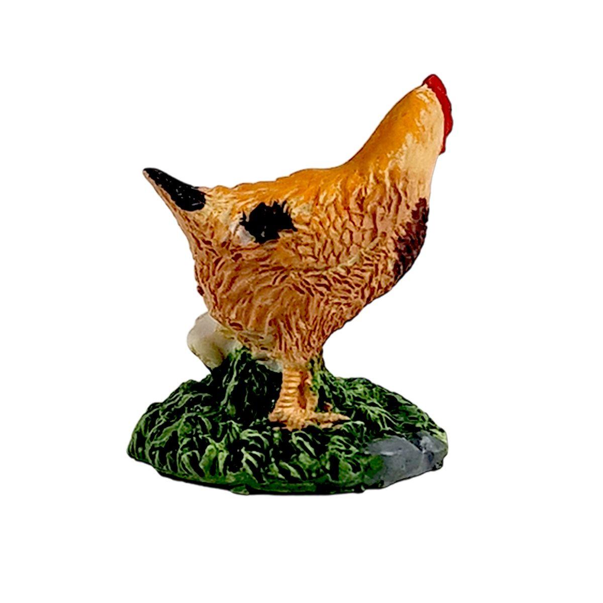 Statua presepe animale gallina pulcino