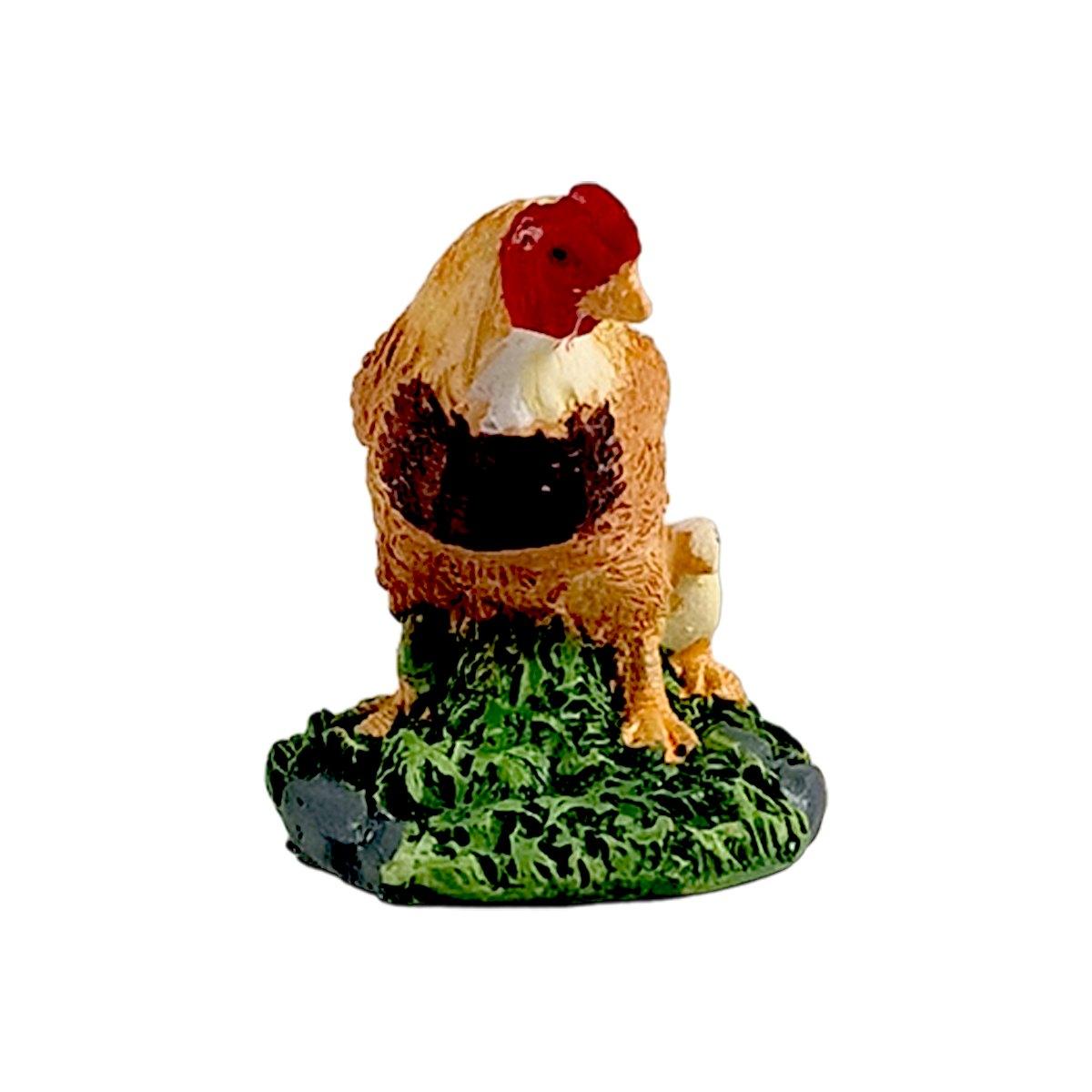 Statua presepe animale gallina pulcino