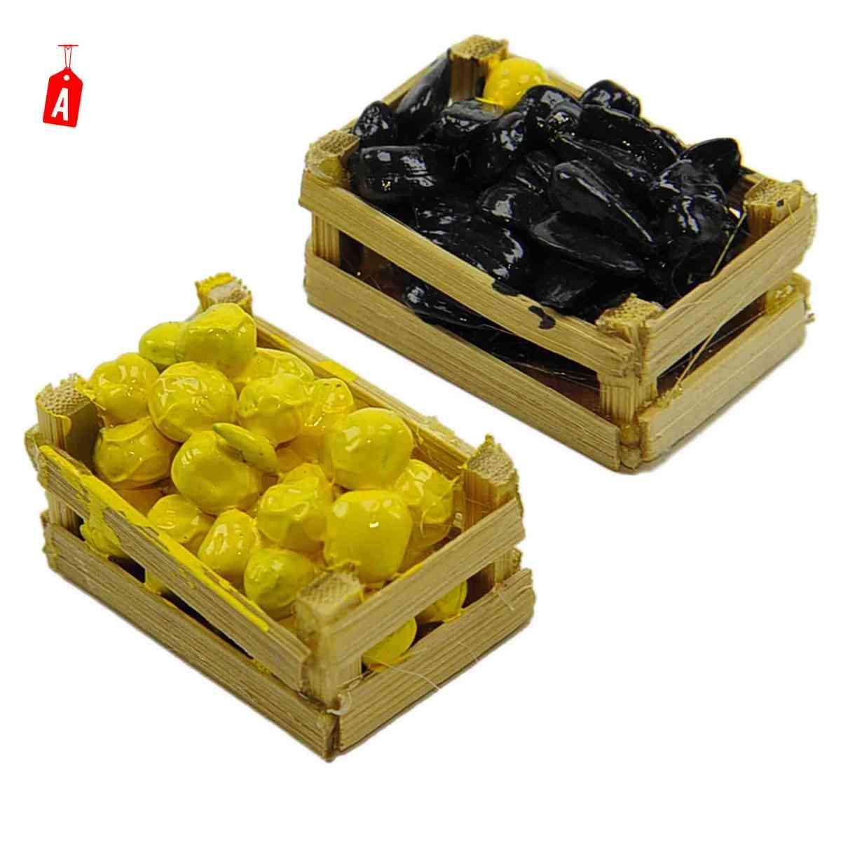 Cesta presepe alimenti olive