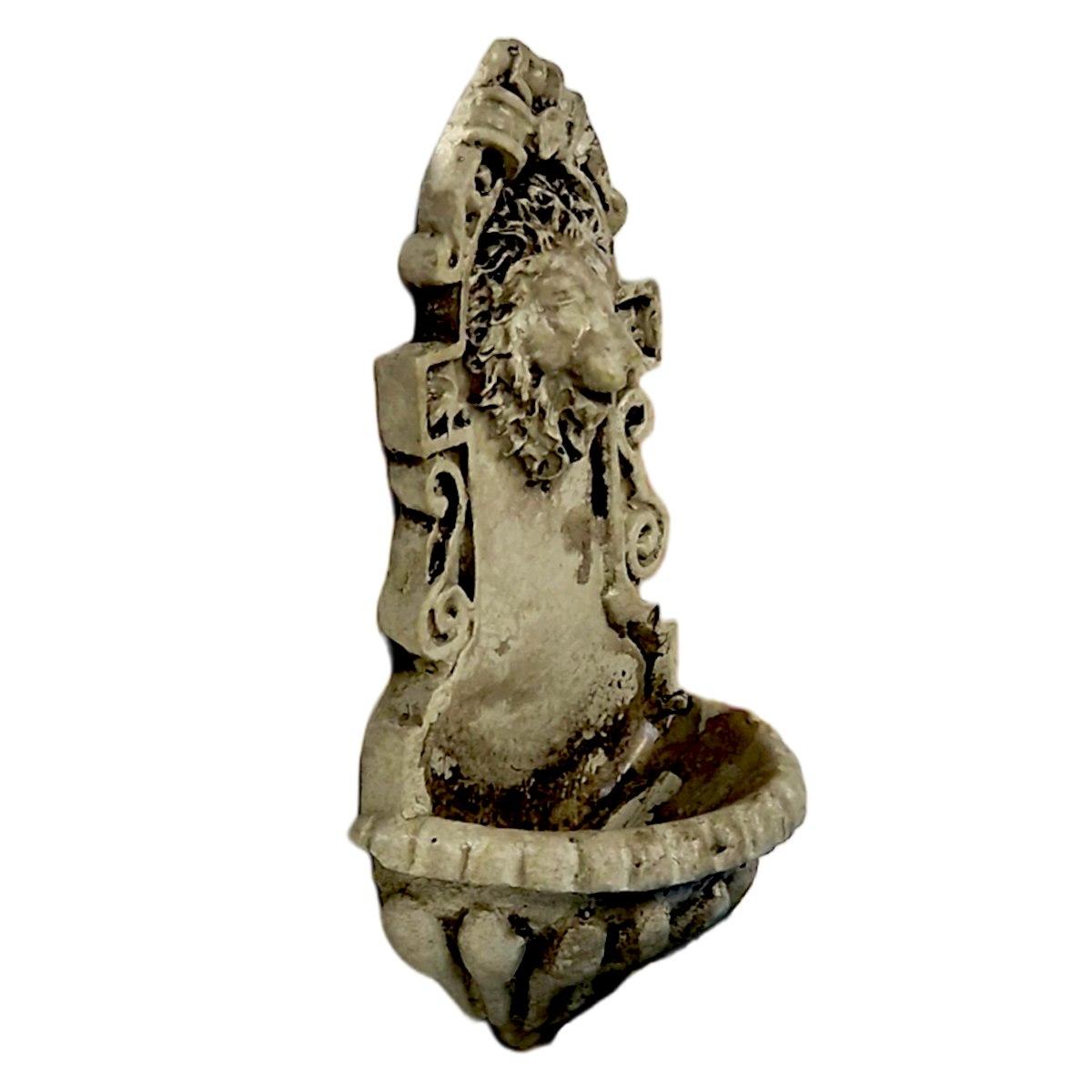 Fontana presepe parete resina grigia modello a 3 cm