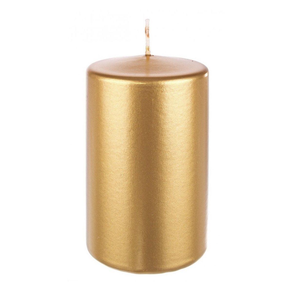 Candela cilndro oro 8 x 15 cm