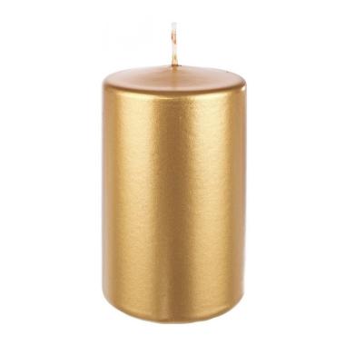 Candela cilndro oro 8 x 15 cm