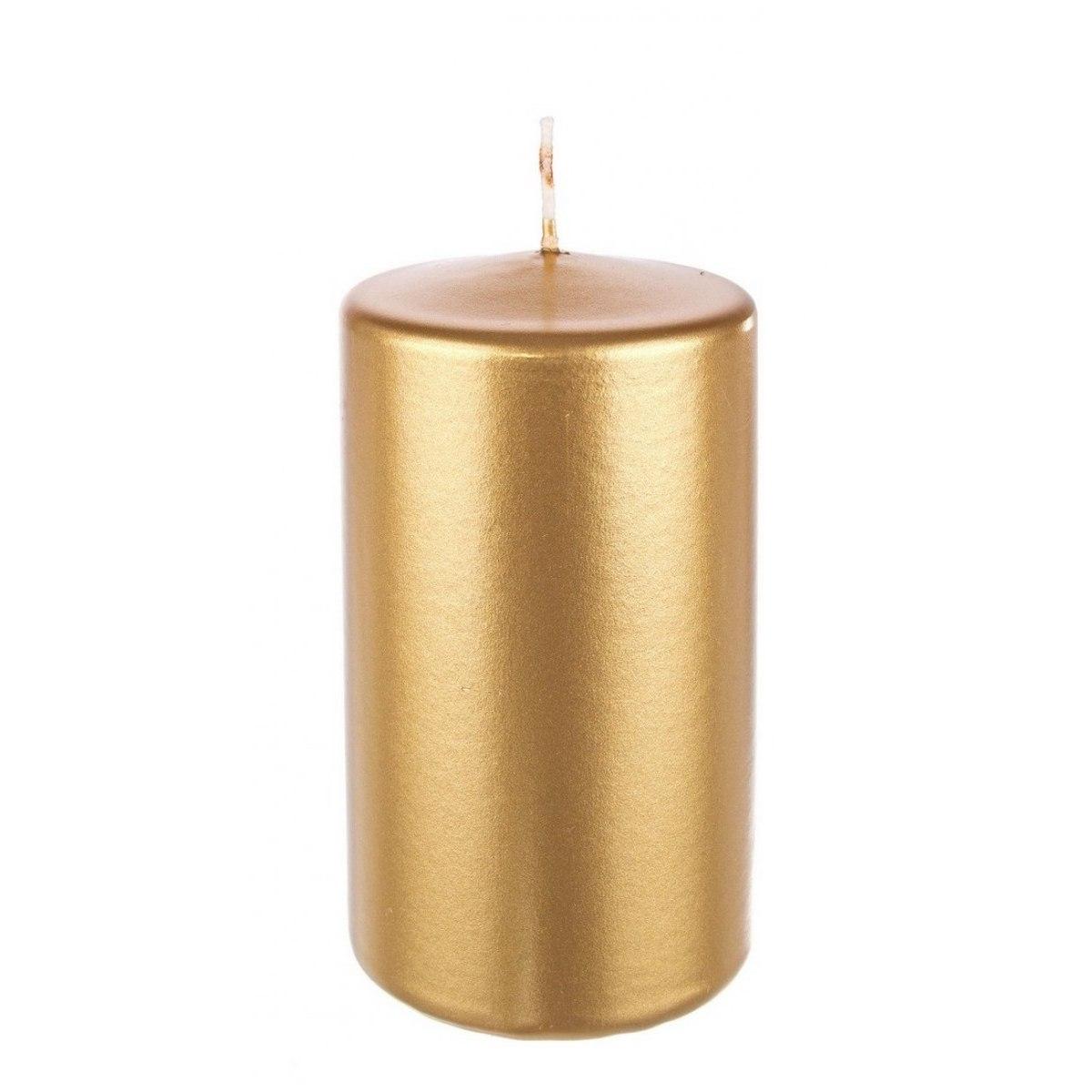 Candela cilindro oro 6 x 12 cm
