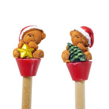 Gioco matita orso natale assortita 21 cm