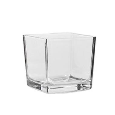 Vaso vetro cubo 8 x 8 cm