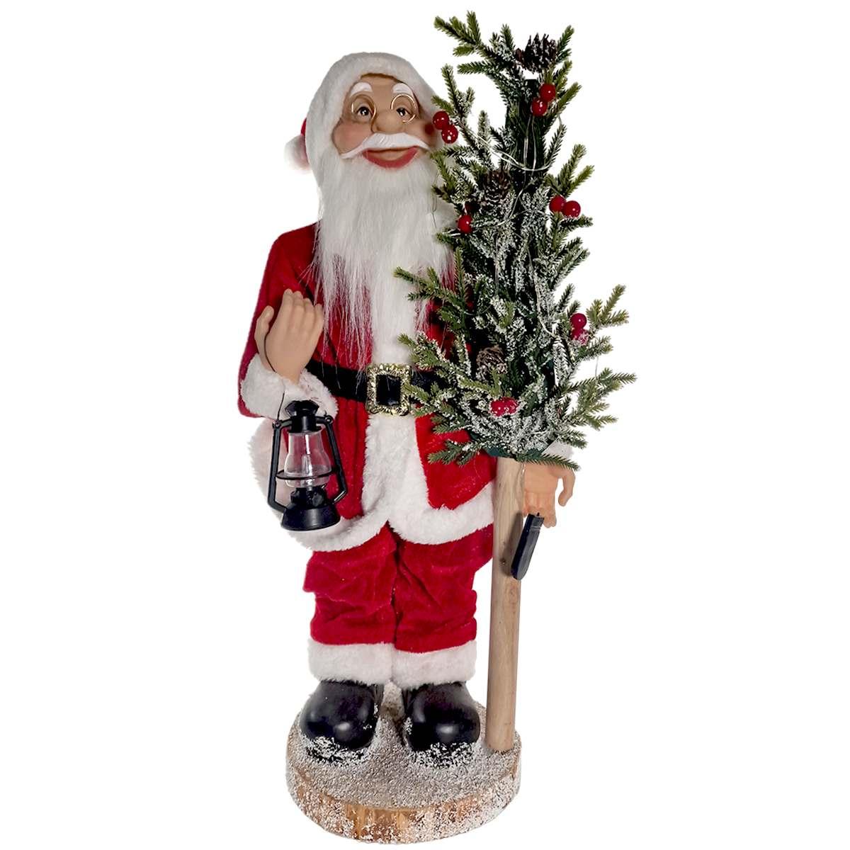 Babbo natale albero luci 60 cm