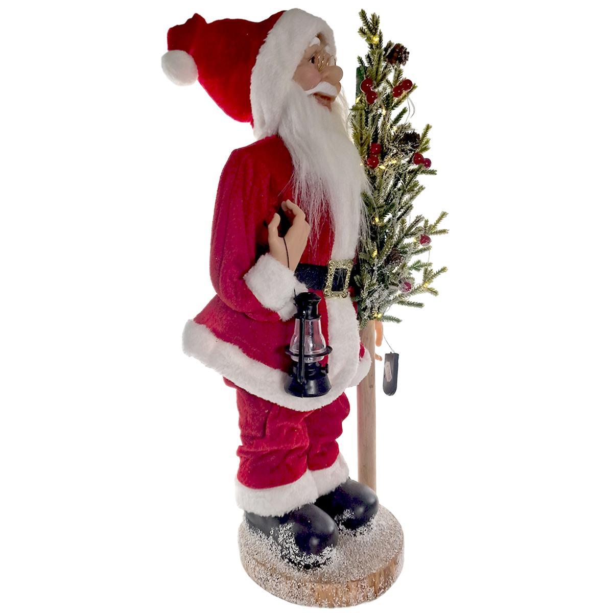 Babbo natale albero luci 60 cm