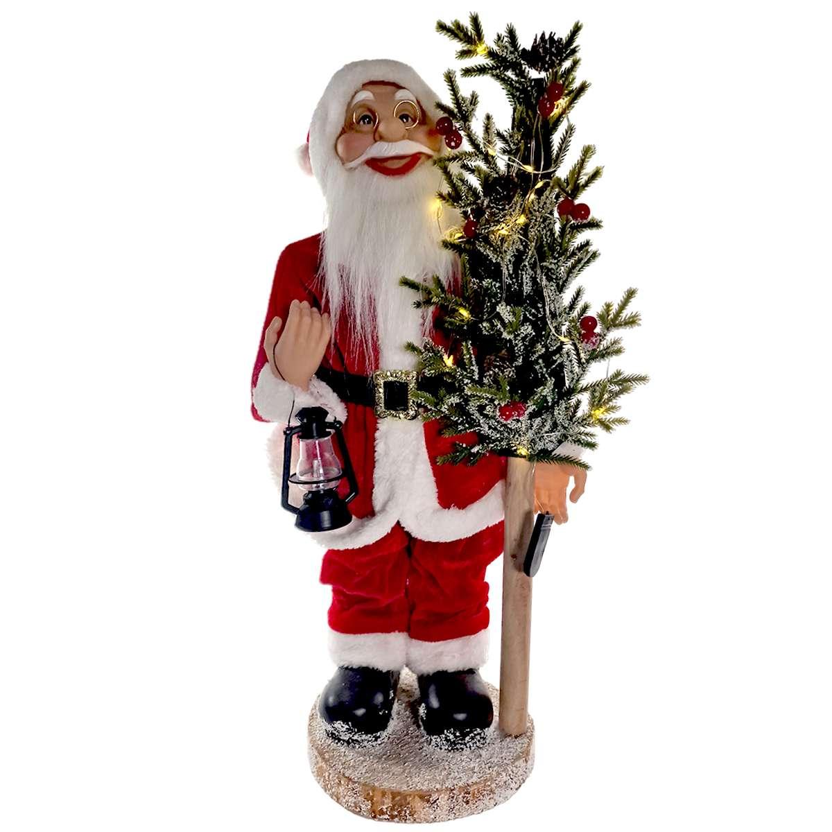 Babbo natale albero luci 60 cm