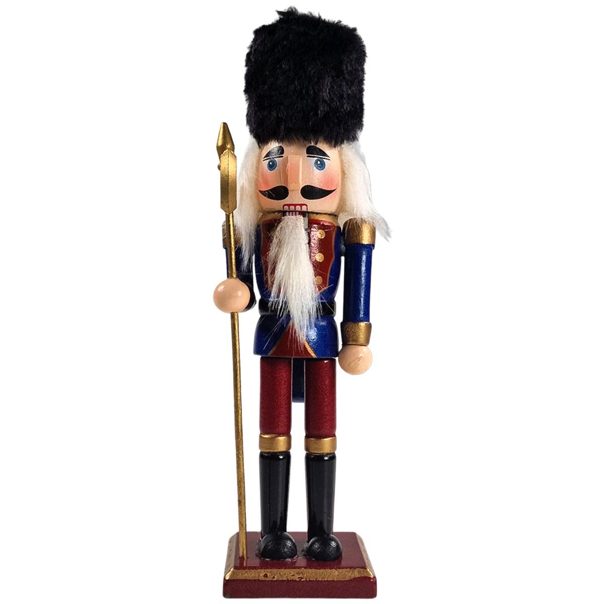 Soldatino schiaccianoci legno blu 18 cm