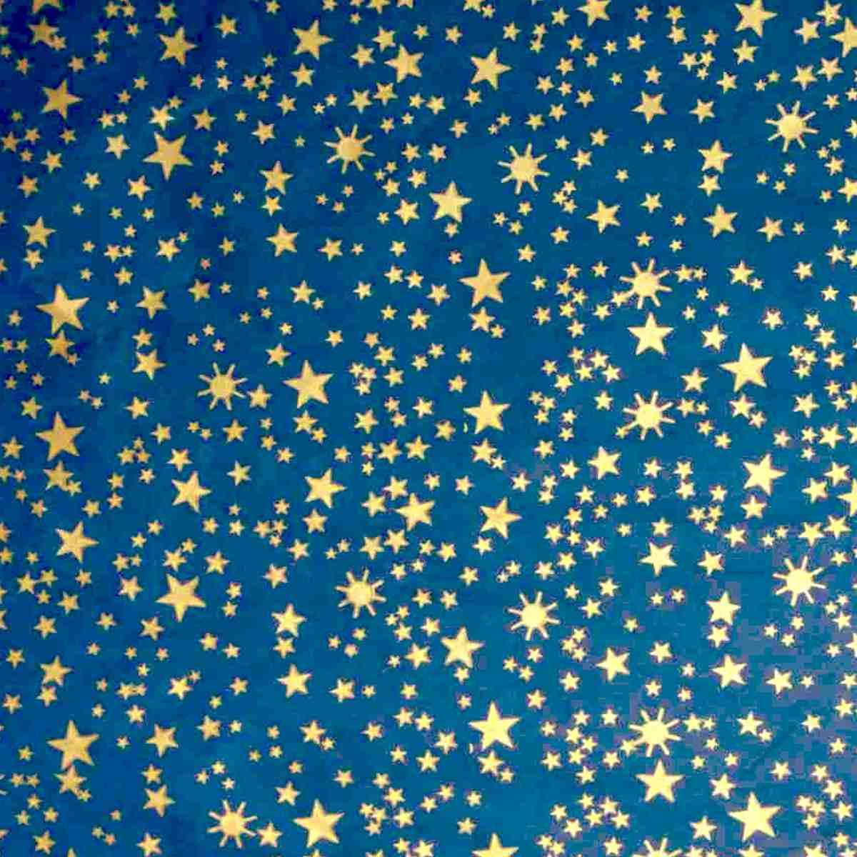 Carta presepe cielo stelle blu oro
