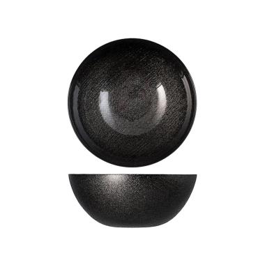 Ciotola Cucina Vetro Bowl Charme Nero con Glitter cm.Ø22 |H&H