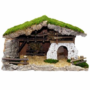 Capanna presepe legno soppalco arco