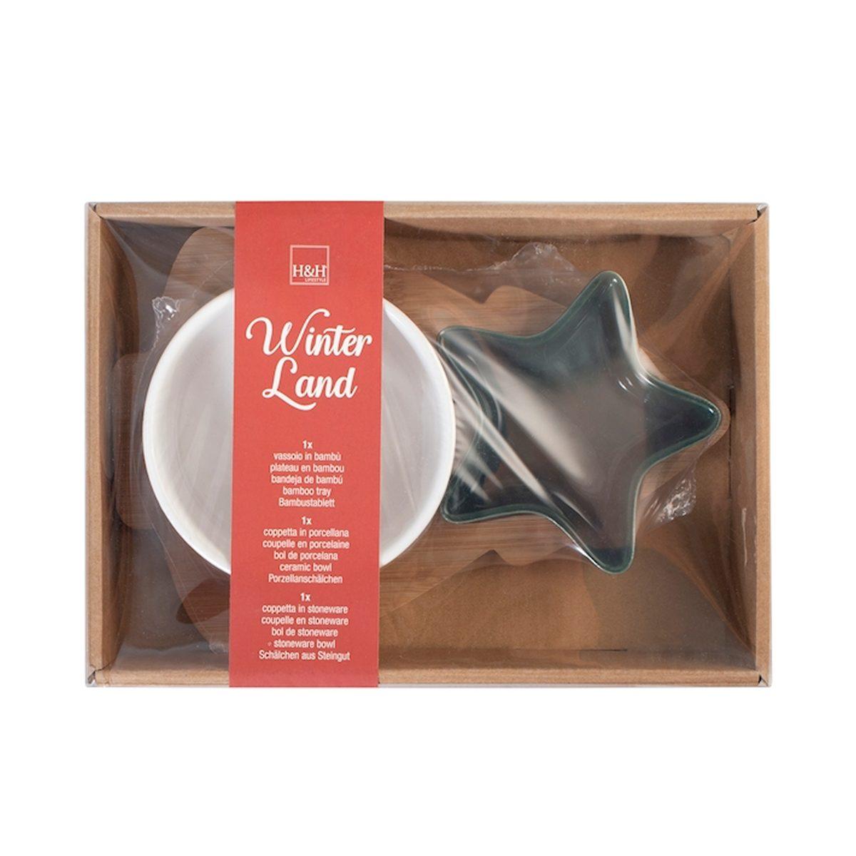 Coppette vassoio christmas party Set 3 pz