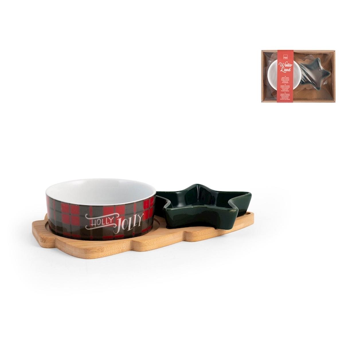 Coppette vassoio christmas party Set 3 pz