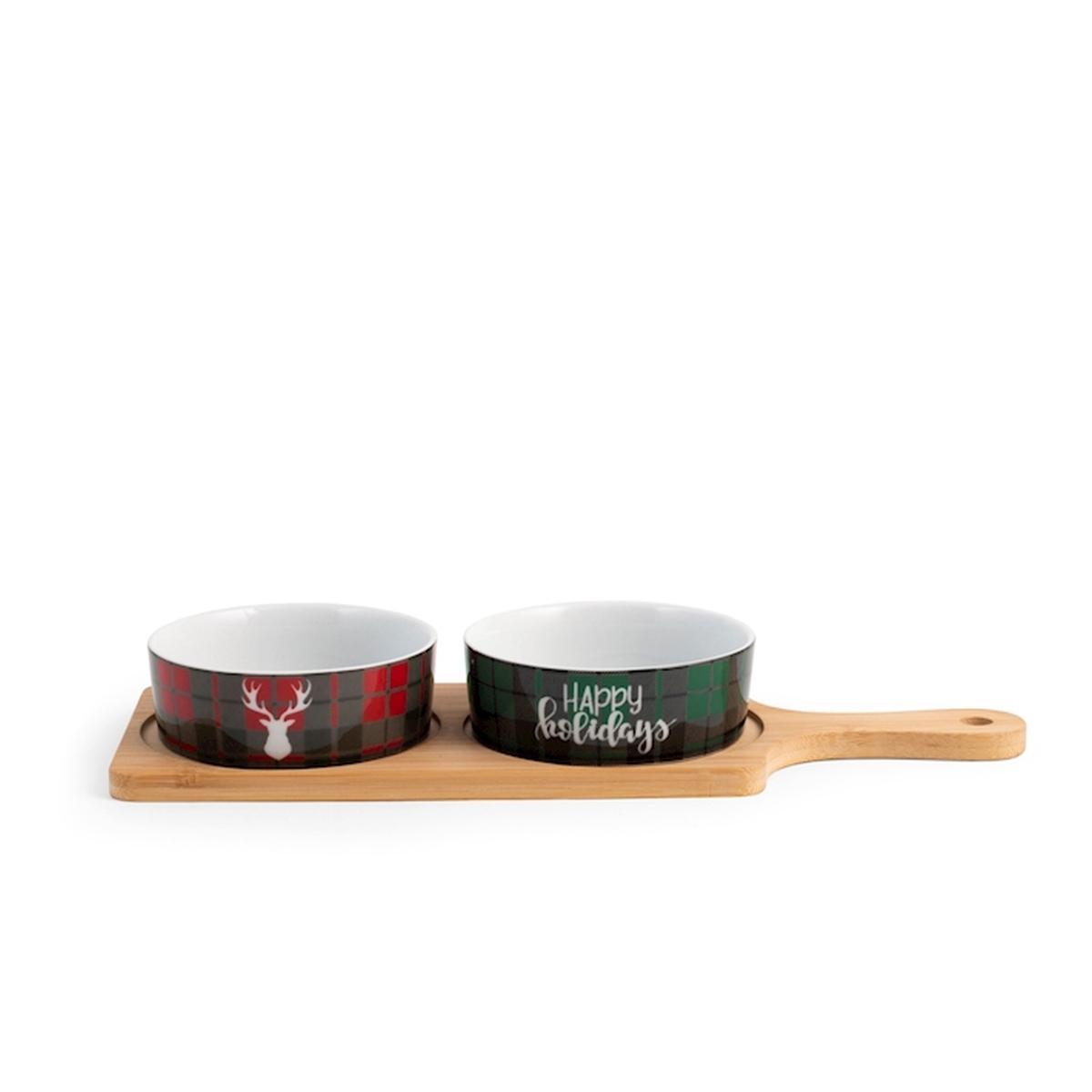 Coppette vassoio christmas party Set 3 pz