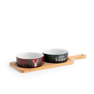 Coppette vassoio christmas party Set 3 pz