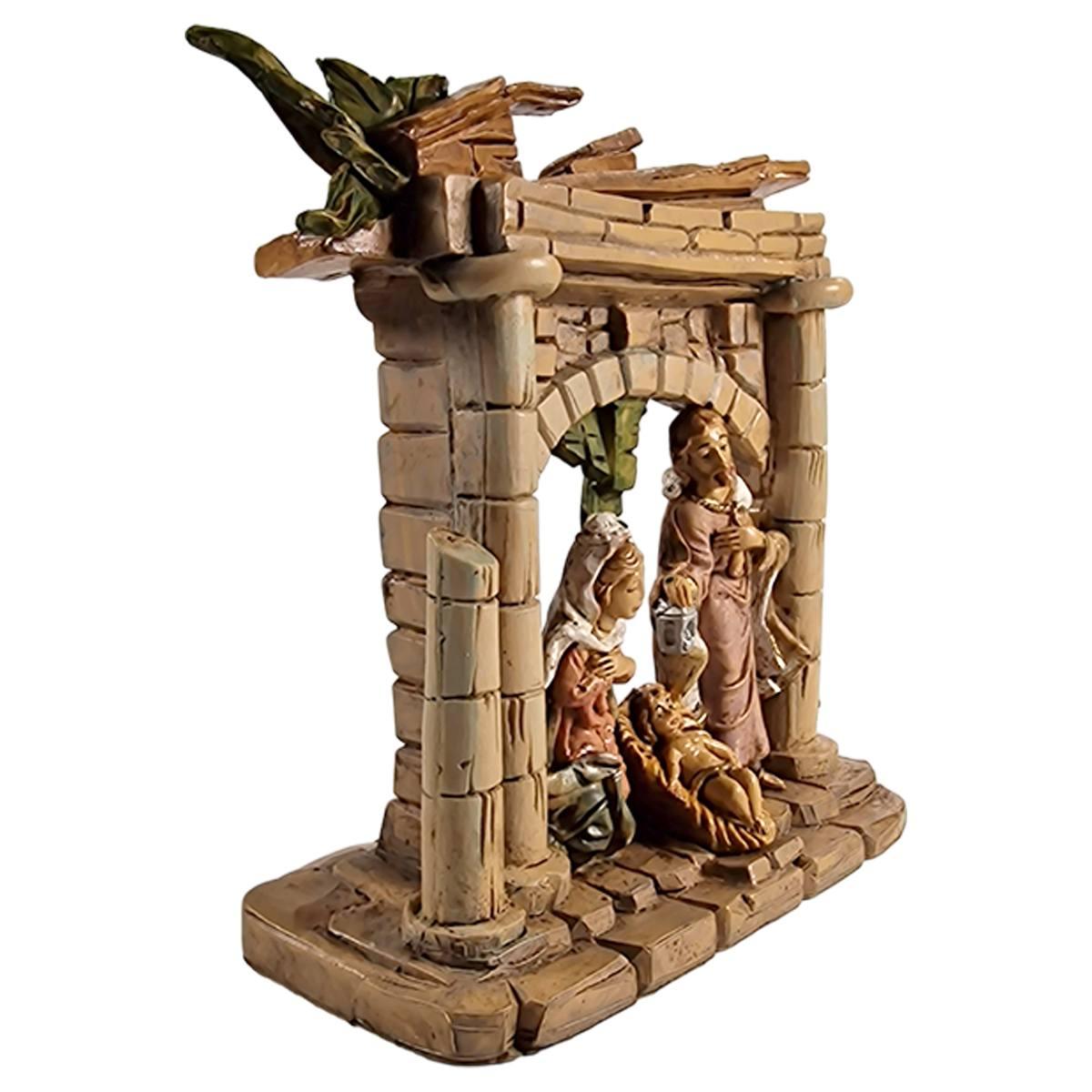 Statua presepe 15 cm natività gruppo sacra famiglia