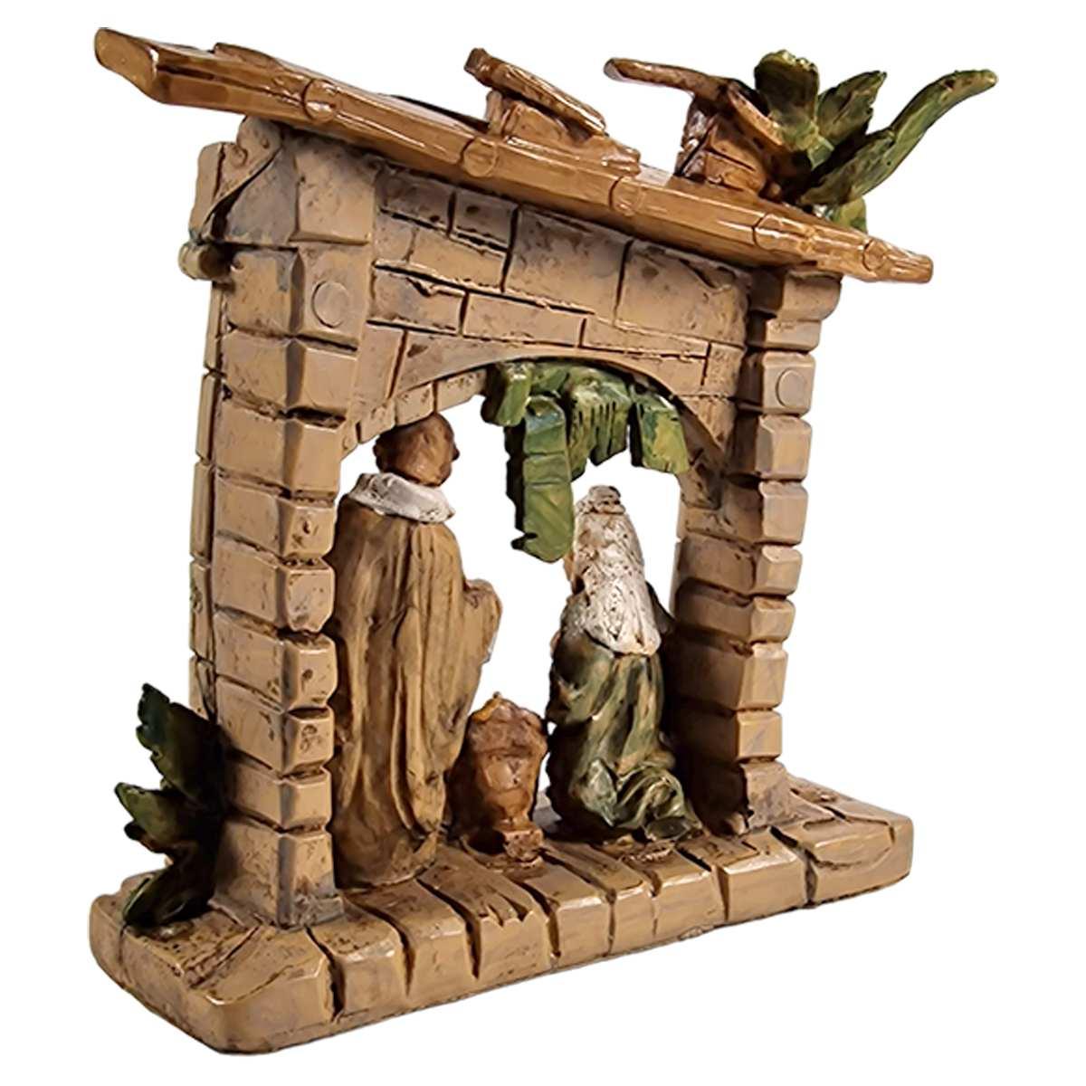Statua presepe 15 cm natività gruppo sacra famiglia