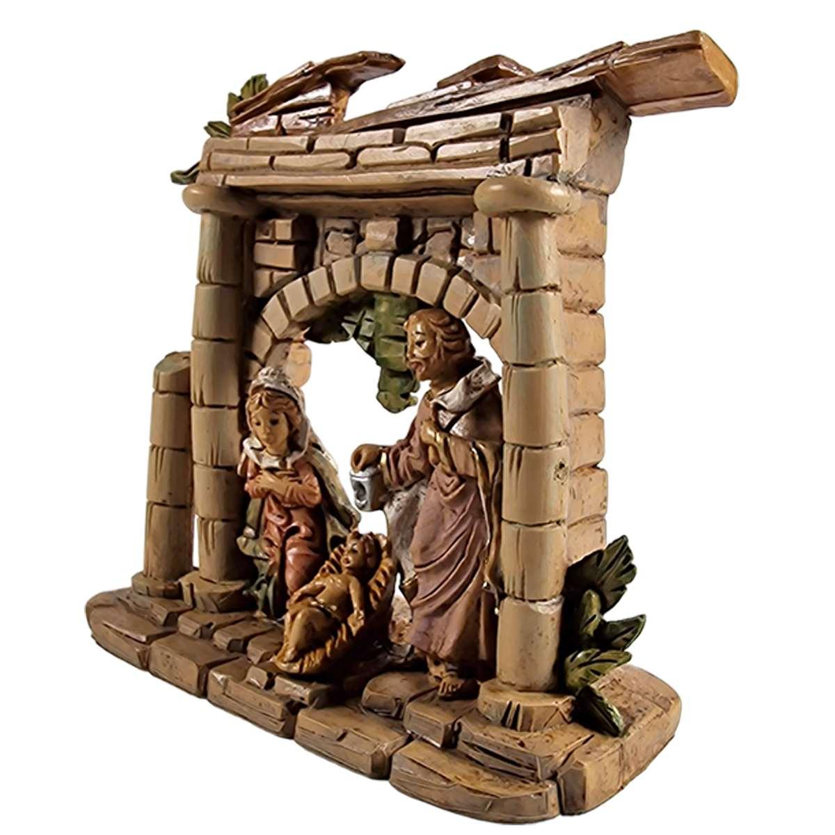 Statua presepe 15 cm natività gruppo sacra famiglia
