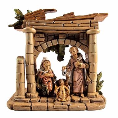 Statua presepe 15 cm natività gruppo sacra famiglia