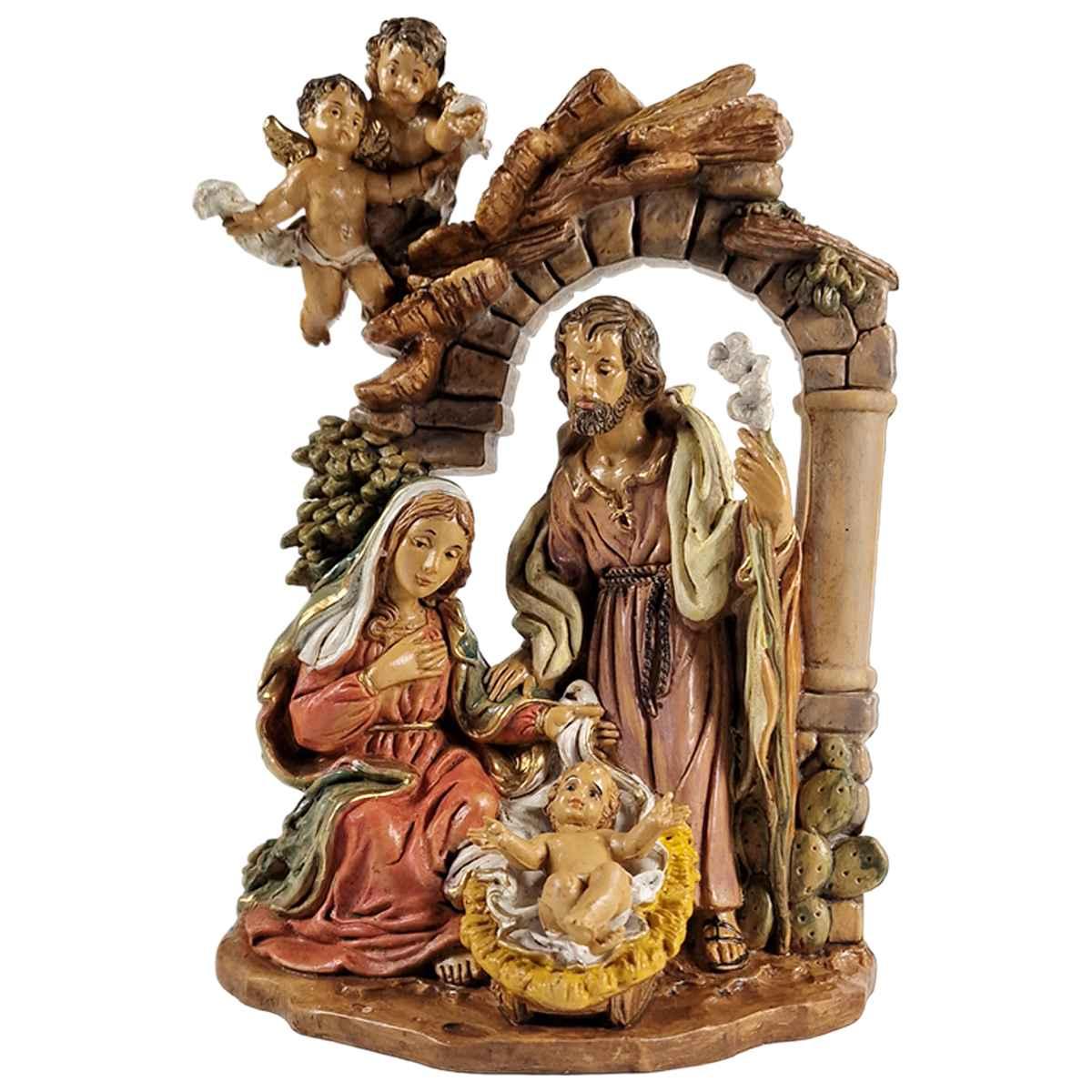 Statua presepe 13 cm natività gruppo sacra famiglia